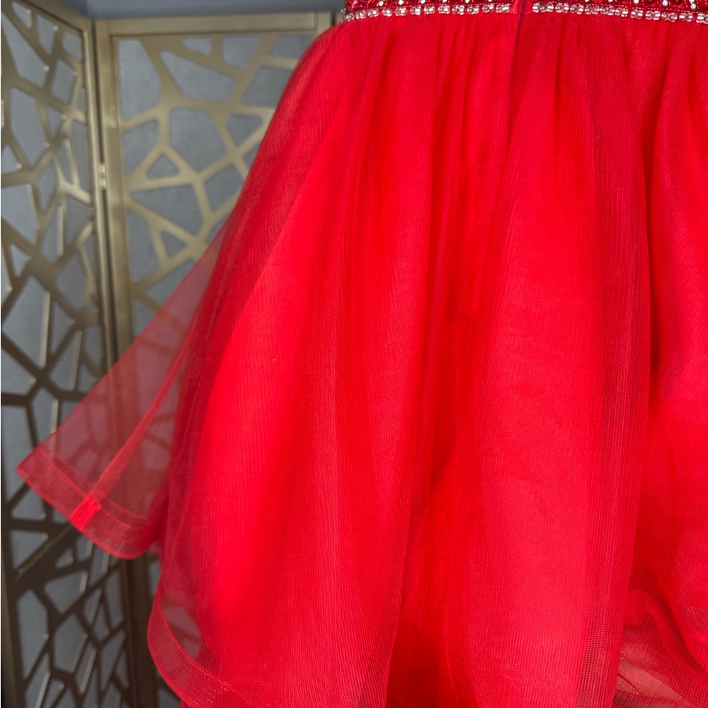 *LUCCI LU RED DRESS SIZE 2 - Picture 16 of 17